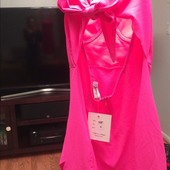 Esther Boutique hot pink mini dress sz 4 NWT - Picture 4 of 7